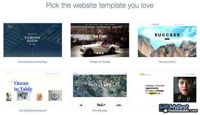 Wix review: templates