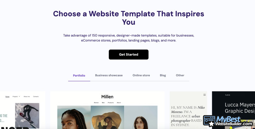 Hostinger website builder review: templates.